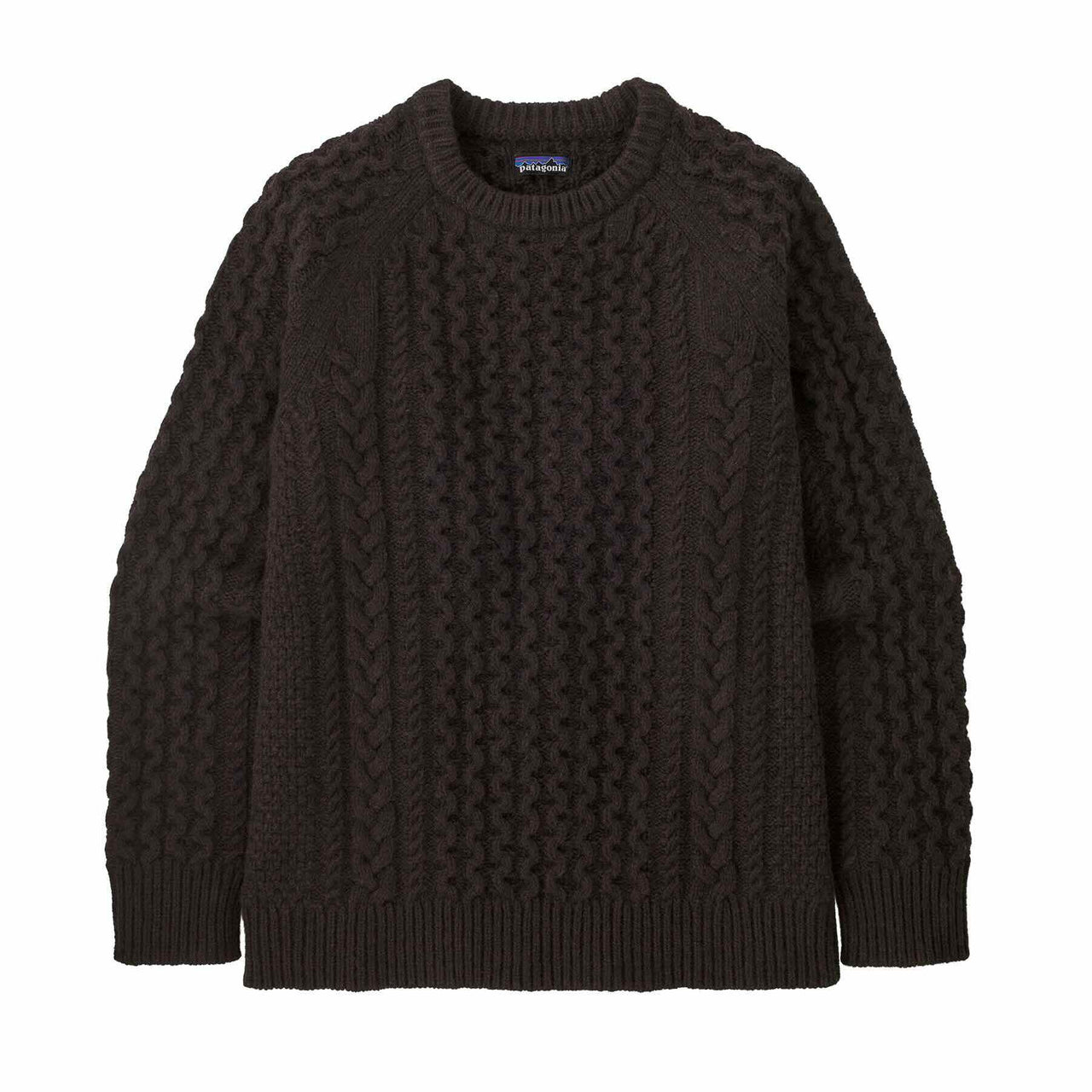 Recycled Wool-Blend Cable Knit Crewneck Sweater 51085